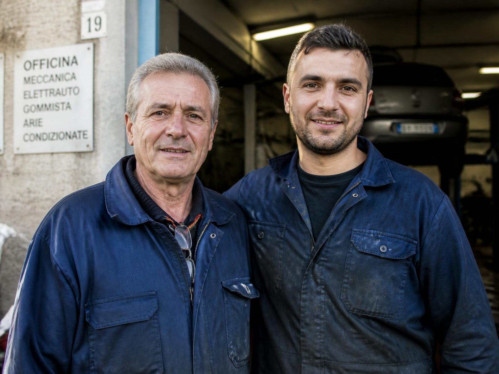 La famiglia Nave, titolari di Autofficina 2000